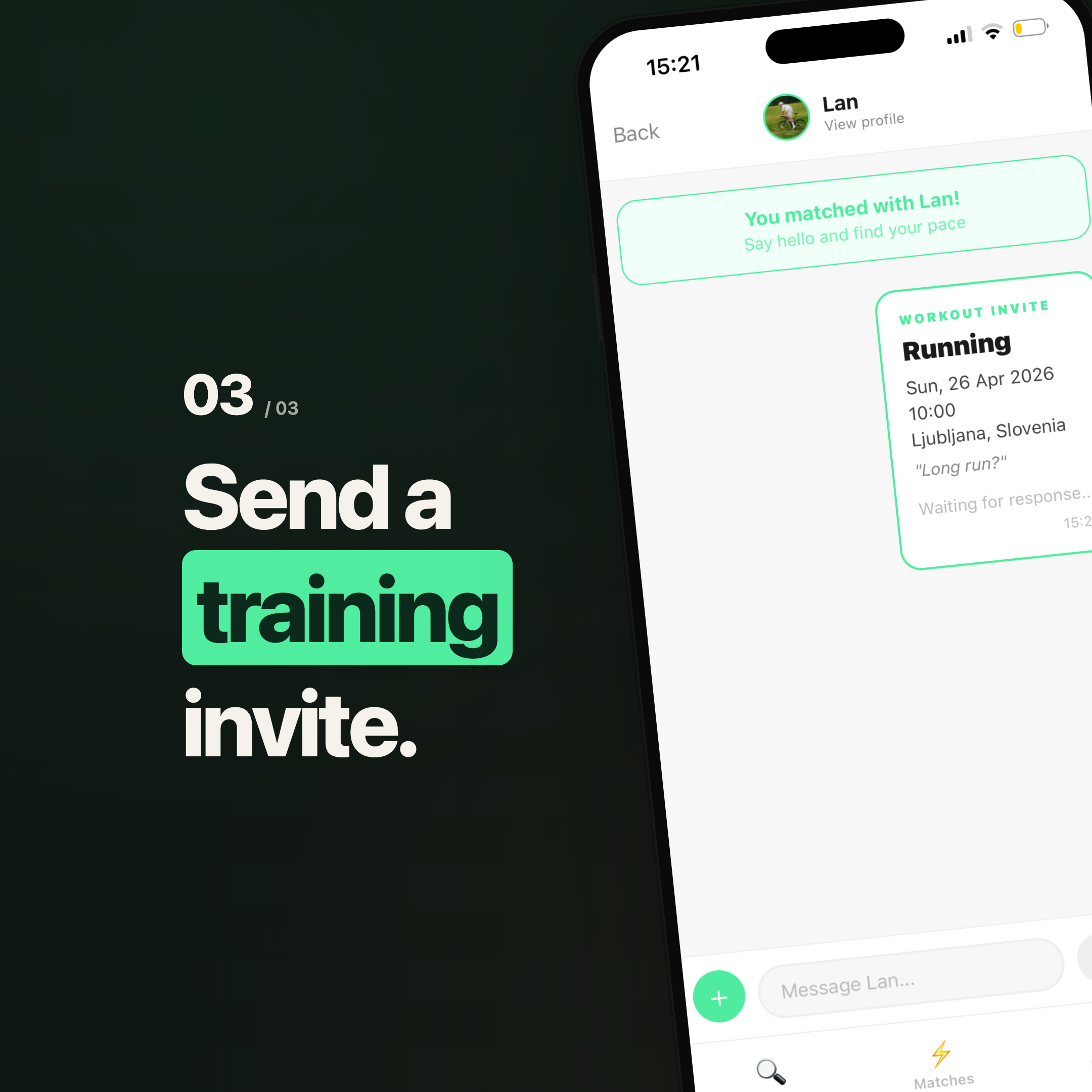 Send a training invite